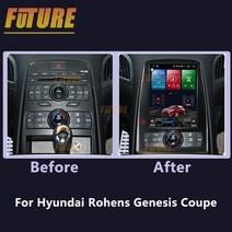 안드로이드 올인원 현대 로헨스 제네시스 쿠페 자동차 테슬라 스크린 오디오 지능형 시스템 라디오 2Din 비디오 플레이어 GPS 256G 11, [03] 2G RAM 32G ROM