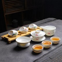 차판 다도 수제 세라믹 두꺼운 화상 방지 중국 차 가정용 환대, 3.Picture Style