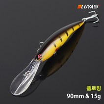 (루야스) 쏘가리 미노우 싱킹미노우 하드베이트 플로팅-GG90F, 4#
