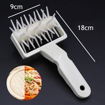 피자 롤링 핀 펀치 과자 롤러 핀 비스킷 반죽 파이 구멍 엠보싱 반죽 롤러 격자 공예 베이킹 요리 도구 1, 02 9x18cm