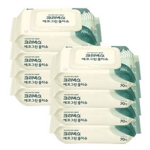 크리넥스 에코그린 생분해 물티슈 캡형 70매 x8개