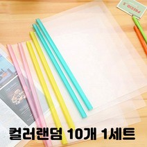컬러 막대 폴대 파일 쫄대파일 A4 서류 반투명 화일 파일 학교 회사 학원 보고서 서류철 컬러랜덤 10개 1세트