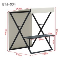 플리마켓 매대 접이식 가판대 이동식 좌판대 야시장 노점 행사, 2000 블랙 프레임(화이트어닝)