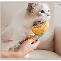 펫그루밍 강아지빗 고양이빗 안아픈 슬리커 털관리 진도 시바견 소프트 브러쉬, 화이트