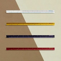 1300K 펜코 알루미늄 삼각 스케일자 15cm, 색상:4. Red