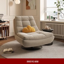 스윙쇼파 1인 싱글 회전소파 거실용 패브릭 소파베드, C. 라이트 카드 브라운