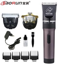 baorun p6 p7 전문 충전식 애완 동물 고양이 개 헤어 트리머 전기 깎기 면도기 세트 haircut machine 손질 키트, 1-커피 2pc 블레이드 추가
