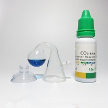 수족관 어항 이산화탄소 조절기 벨브 물고기 탱크 co2 물 라이브 이끼 식물 노트 유리, 체커와 15ml, 한 사이즈