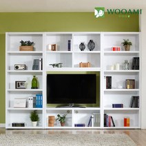 헤바2800 TV오픈형책장 풀세트, 화이트