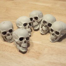 PVC재질 장식용 미니해골머리 6개한세트