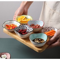 베스트바이서울 일본풍 예쁜 종지 반찬 종지 소스 접시 세트, 세트-A