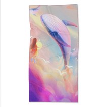 이츠굿텐 극세사 비치타월 대형 물놀이 수영 목욕 타올 수건, 01 소녀와 고래, 1개