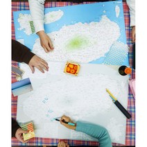 제주도 여행지도 + 핀스티커 - 제주 우리나라 여행 _ 2027422EA