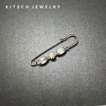 키치쥬얼리 크리스탈 옷핀 브로치
