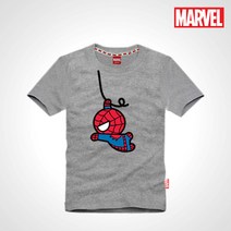 마블 남녀공용 인기캐릭터 여름 순면 20수 스파이더맨 반팔티셔츠(M-3XL)