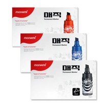 모나미 유성매직마카 병매직 다스, 적색