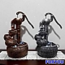 ForU3930 옛날펌프분수대 습도조절기 물걀분수대 장식품 카페소품 분수대 가습기
