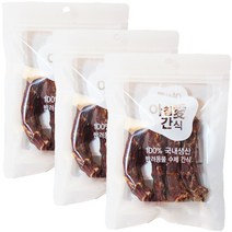 아침애 강아지 수제간식 3개세트 특가전, 3개, 오리 목뼈껌(대)80g
