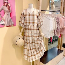 도로시홀릭 마들렌체크린넨원피스(DO58248)
