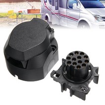 플라스틱 구리 12V 13 핀 소켓 트레일러 견인 봉 커넥터 자동차 밴 캐러밴 상업용 차량 RV 선박 DIY 액세, 한개옵션0