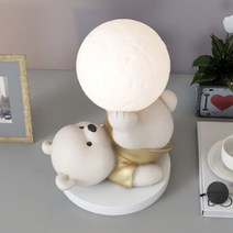 눈부심 방지 수면등 단스탠드 usb 충전 곰돌이 조명 탁상 무드등 수유등 귀여운 테이베어, 002