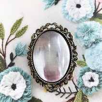 후야몰/월계수 타원 브로치 만들기 반제품 퀼트/프랑스자수-DIY, MF09-월계수 타원 브로치