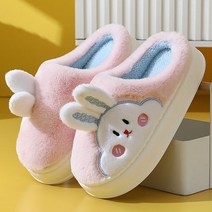 일월전빵 겨울 따뜻한 캐릭터 통굽 기모 털 실내화 사무실슬리퍼 거실화 커플털슬리퍼 B-S012