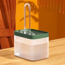 고양이 물 분수 자동 필터 USB 전기 음소거 고양이 술꾼 그릇 고양이를 위한 재순환 여과 음주기 애완 동물 물 디스펜서 15l, Green white+USB
