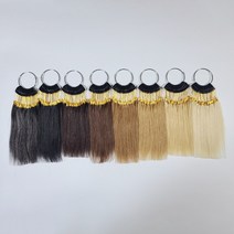 염색 헤어피스 100인모 8색상 컬러연습 탈색 염색테스트 헤어컬러링 피스, 30pcs_4레벨