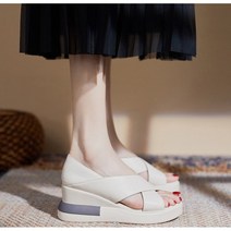 Fayou 여자 통굽슬리퍼 웨지슬리퍼 7cm (2색) 여자여름샌들