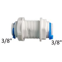 1PCS 3/8 quot벌크 헤드 어댑터 벌크 커넥터 유니온 물막이 판자 조인트 정수기 파이프 피팅