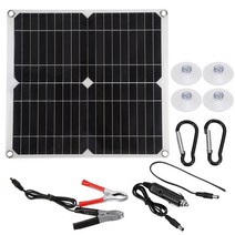 태양광패널 차량용 인산철 200W 태양 전지 패널 키트 60A 컨트롤러 USB 12V 휴대용 광 충전기 은행 배터리, 02 200W Solar Panel