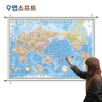 지도닷컴 한반도 지도 명칭 롤스크린 150 x 210 cm + 클립 + 피스, 1개