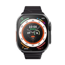 VWAR ZD8 울트라 스마트 워치 시리즈 8 49mm 1:1 티타늄 합금 바디 블루투스 통화 NFC ECG IP68 방수 Z8, Black