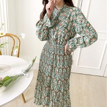 끄레아또레 끄레아또레 력셔리 꽃무늬 멋스런 쉬폰 원피스 RS223MA804