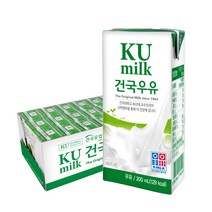 건국유업 건국멸균우유 200ml 오리지널 멸균흰우유, 24개