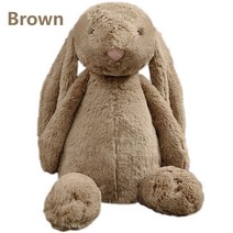 애착인형 귀여운 토끼인형 부드러운 동물 긴 귀 토끼 잠자는 생일 선물, 03 45cm, 04 brown