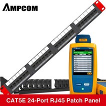 네트워크 도구 ampcom(UL 등재) 프리미엄 시리즈 cat5e6 2448 포트 키스톤 패치 패널 랙 마운트 -12u 19인치 568ab 50u 골드 플라스틱, [01] CAT5E 24-Port