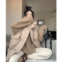 겨울 여자 오버핏 패딩 조끼 구스 오리털 블랙프라이데이