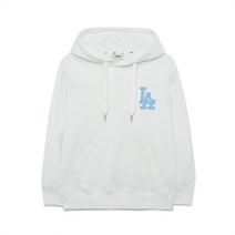 체커보드 빅로고 오버핏 후드티 LA White