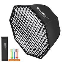 [Godox 정규대리-soonpho 직영] UBW95cm 촬영 엄브렐라 그리드 소프트 박스 접이식 휴대 편리 옥타곤 박스 클립 온 플래시 스트로브 스피드 라이트 LED 비디오 라이트 모노 블록 스트로브 스튜디오 촬영용 인물 촬영 실내 제품 촬영 사진 촬영 등 최적
