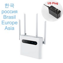 유심 와이파이 라우터 공유기 4G SIM 카드 와이파이 라우터 lte cpe 300m CAT4 32 RJ45 WAN LAN 실내 무선, 02 version1 US plug