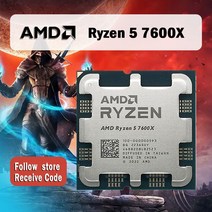 AMD-라이젠 5 7600X CPU 프로세서 4.7 GHz 6 코어 12 스레드 5NM L3 32M 100-000000593 소켓 AM5 냉각기 미포함 신제품, 한개옵션0