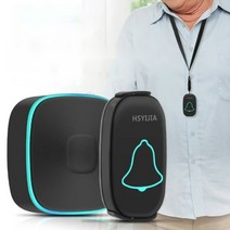 가정용 노인 비상벨 무선 응급 호출기 요양원 수신기 블랙, O.4개를위한흰색1개(4개알림을위한1개버튼)