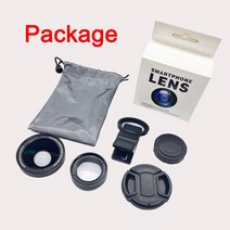 핸드폰 HD 15X 매크로 렌즈 0.6X 광각 호환아이폰 14 프로 스마트폰용 37mm 손톱용, Black