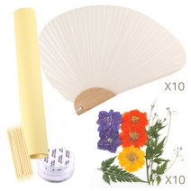 압화 조개부채(대) 10개 만들기세트 접착한지 K333 DIY 한지 미술 공예 재료