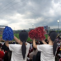 치어리딩 응원도구 응원수술 응원술 치어리더수술 파랑 응원용수술 반짝이, 상세페이지 참조