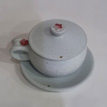 꽃하나 쌍화차잔세트 250ml 백색 -한방차 전통찻잔, 1개