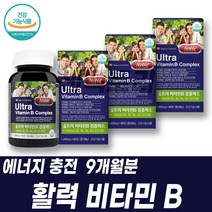 활력 비타민B 비타민B복합체 고용량 어린이 온가족 콤플렉스 수용성비타민 건기식 판토텐산 나이아신 엽산 비오틴 피리독신 시아노코발라민 초등영양제