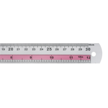 사무용방안자 스틸자 알루미늄자, 1개, B05 알루미늄자A 30cm_분홍